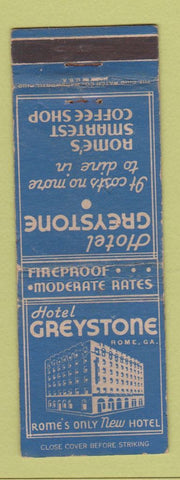 Matchbook Cover - Hotel Greystone Rome GA