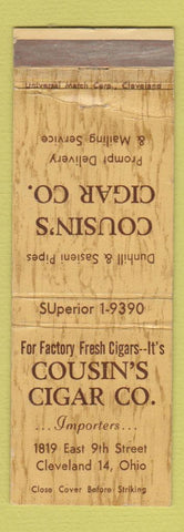 Matchbook Cover - Cousin's Cigar Company Cleveland OH