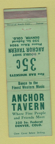 Matchbook Cover - Anchor Tavern Denver Colorado WEAR
