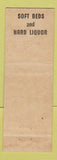 Matchbook Cover - Tazewell Hotel Pekin IL WEAR
