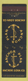 Matchbook Cover - Anchor Plan Loans San Francisco Los Angeles CA