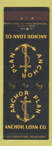 Matchbook Cover - Anchor Plan Loans San Francisco Los Angeles CA