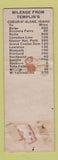 Matchbook Cover - Templin's Grill Coeur D Alene ID WEAR