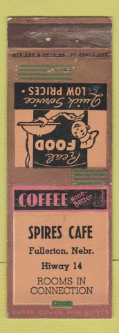 Matchbook Cover - Spires Cafe Fullerton NE