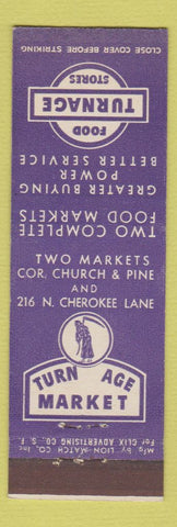 Matchbook Cover - Turnage Food Stores CA CLIX