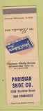 Matchbook Cover - Parisian Shoe John Roberts shoes San Francisco CA