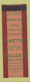 Matchbook Cover - Miller's Men's Clothes Los Angeles CA
