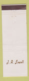 Matchbook Cover - JR Lowell Web Wilson Oil Tools Los Angeles CA
