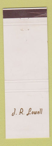 Matchbook Cover - JR Lowell Web Wilson Oil Tools Los Angeles CA