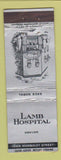 Matchbook Cover - Lamb Hospital Denver Colorado
