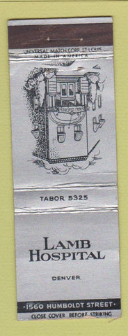 Matchbook Cover - Lamb Hospital Denver Colorado