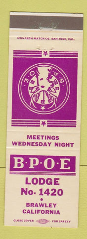 Matchbook Cover - Elks Lodge Brawley CA