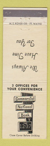 Matchbook Cover - Commercial National Bank