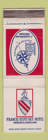 Matchbook Cover - Francis Scott Key Hotel Frederick MD WEAR