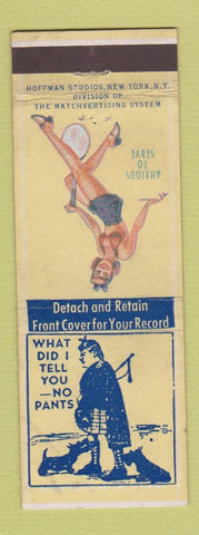 Matchbook Cover - Hoffman Studios Dog Cartoon pinup WEAR