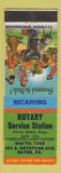 Matchbook Cover - Rotary Service oil gas Sayre PA hillbilly WEAR