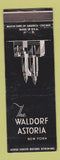 Matchbook Cover - Waldorf Astoria New York City