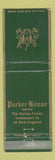 Matchbook Cover - Parker House Boston MA WEAR