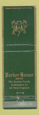 Matchbook Cover - Parker House Boston MA WEAR