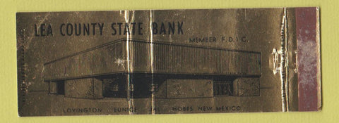 Matchbook Cover - Lea County State Bank Hobbs NM WEAR Full Length