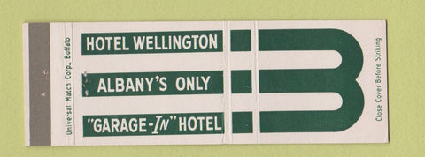 Matchbook Cover - Hotel Wellington Albany NY