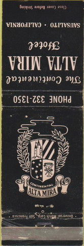 Matchbook Cover - Alta Mira Hotel Sausalito CA WEAR