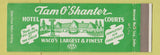 Matchbook Cover - Tom O Shanter Courts Motel Waco TX Full Length