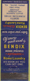 Matchbook Cover - Bendix Laundry Furniture Spring Grove PA