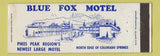 Matchbook Cover - Blue Fox Motel Colorado Springs WEAR Full Length