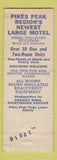 Matchbook Cover - Blue Fox Motel Colorado Springs WEAR Full Length