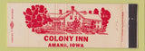 Matchbook Cover - Colony Inn Amana IA Full Length