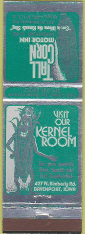 Matchbook Cover - The Corn Motor Inn Davenport IA