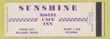 Matchbook Cover - Sunshine Motel Cafe Inn Kellogg ID Full Length
