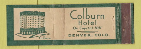Matchbook Cover - Coburn Hotel Denver Colorado WEAR CROWN Full Length