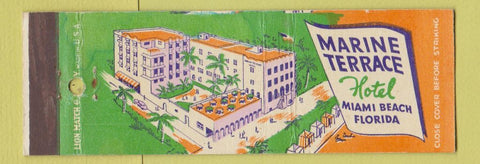 Matchbook Cover - Marine Terrace Hotel Miami Beach FL Full Length