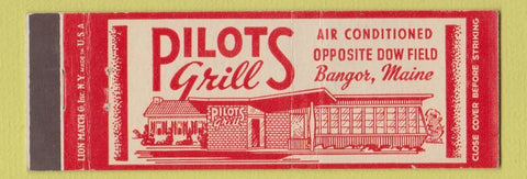 Matchbook Cover - Pilots Grill Bangor ME Full Length