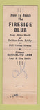 Matchbook Cover - The Fireside Motel Club Sausalito CA WEAR Full Length