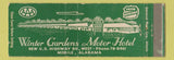 Matchbook Cover - Winter Gardens Motor Hotel Mobile AL Full Length