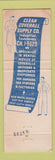 Matchbook Cover - Clean Coverall Supply St Louis MO #2 Full Length