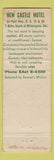 Matchbook Cover - New Castle Motel Wilmington DE Full Length