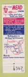 Matchbook Cover - Mead Inn Wisconsin Rapids WI  Full Length