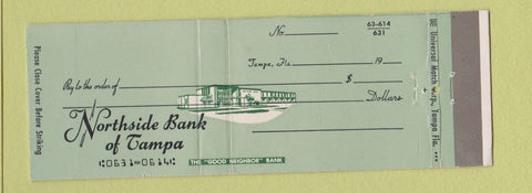 Matchbook Cover - Northside Bank of Tampa FL Full Length