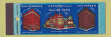 Matchbook Cover - Hotels Jacksonville FL Savannah GA Chattanooga TN Full Length