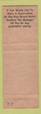 Matchbook Cover - Holiday Hotel Fort Lauderdale FL Full Length