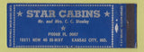 Matchbook Cover - Star Cabins Kansas City MO Full Length