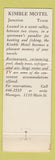 Matchbook Cover - Kimble Motel Junction TX Full Length