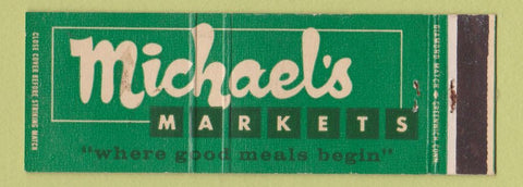 Matchbook Cover - Michael's Markets Grocery Full Length