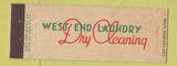 Matchbook Cover - West End Laundry Dry Cleaning Washington DC Full Length