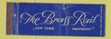Matchbook Cover - The Brass Rail New York City Brooklyn NY WORN Full Length