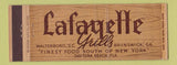 Matchbook Cover - Lafayette Grills Brunswick GA Full Length